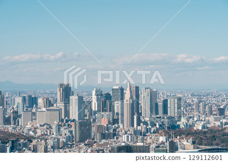 東京的摩天大樓、都市景觀、市區 129112601