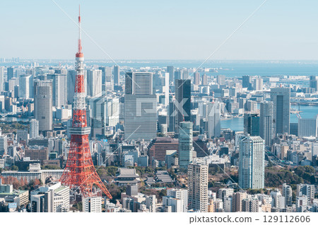 Tokyo metropolitan area skyscrapers, cityscape, urban (Tokyo Tower) Tokyo metropolitan area skyscrapers, cityscape, urban (Tokyo Tower) 129112606