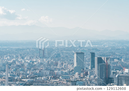 東京的摩天大樓、都市景觀、市區 東京的摩天大樓、都市景觀、市區 129112608