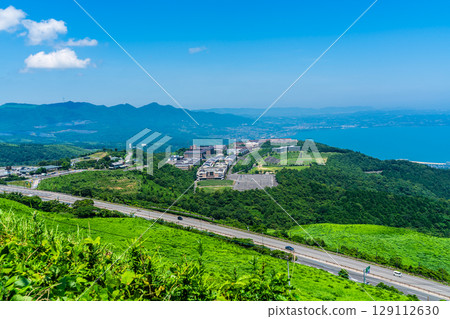 從十文字原展望台眺望別府市景[大分縣別府市] 129112630
