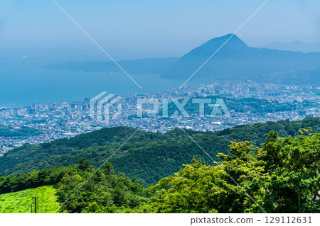 View of Beppu City from Jumonjihara Observatory [Beppu City, Oita Prefecture] 129112631