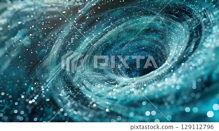 Search engine logo in the center of a swirling 129112796