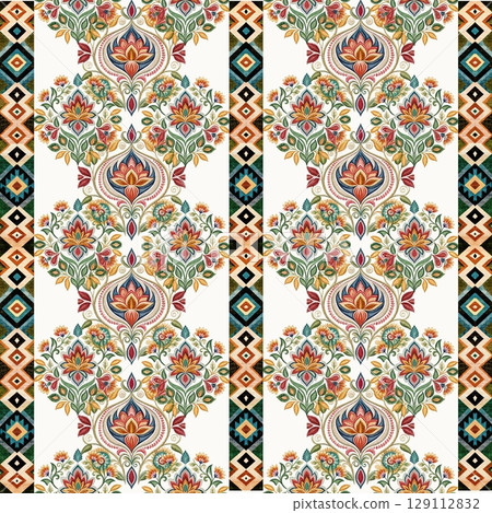 seamless pattern of mandalas. vector illustration. 129112832