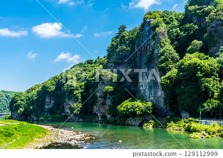 Fresh greenery of the Blue Cave [Motoyamakei, Nakatsu City, Oita Prefecture] 129112999