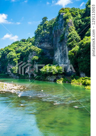 青之洞窟的新綠[大分縣中津市本山井] 129113003