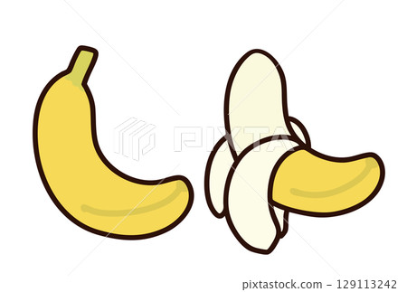 剝了皮的香蕉簡單圖解 129113242