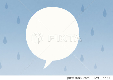 氣泡背景漂浮在藍色水滴圖案上，水平構圖的水滴和氣泡傳達情感，氣泡表達安靜的眼淚 129113345