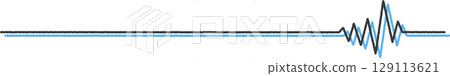 Illustration of lines in the shape of a sound waveform Illustration of lines in the shape of a sound waveform 129113621