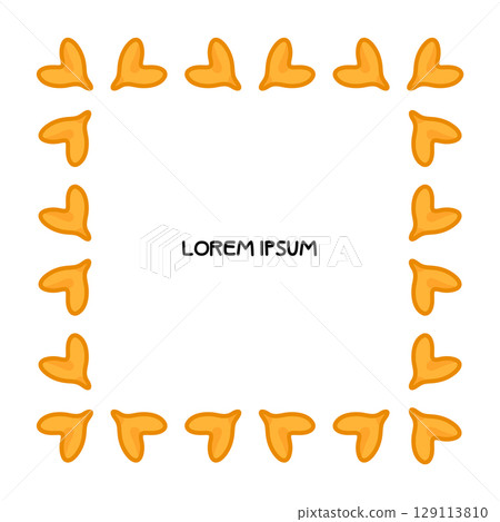 Yellow Leaf Autumn Frame Design 129113810