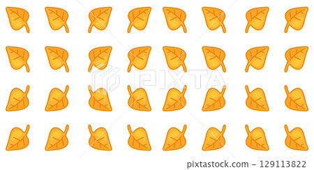 Seamless Simple Autumn Leaf Pattern Seamless Simple Autumn Leaf Pattern 129113822