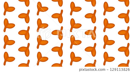 Seamless Cartoon Maple Seed Pattern Seamless Cartoon Maple Seed Pattern 129113826