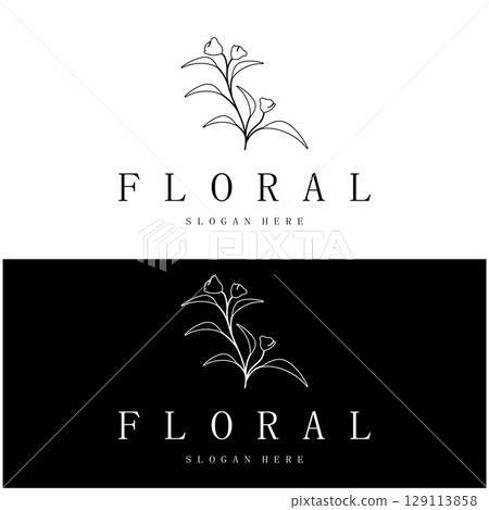 Elegant floral and leaf frame. Delicate botanical vector illustration for labels, spas, corporate identity, and wedding invitations 129113858