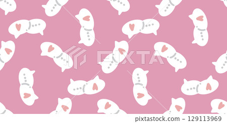 Romantic Speech Bubble Heart Pattern Romantic Speech Bubble Heart Pattern 129113969