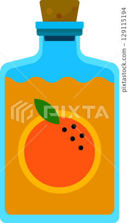 Bottled orange juice illustration 129115194