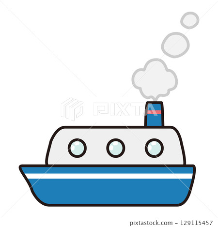 可愛的船插圖 129115457