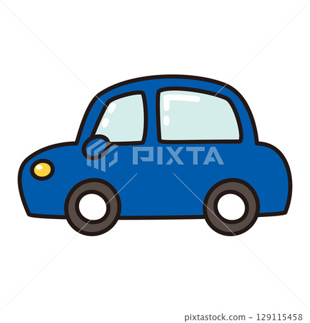 簡單的藍色車 129115458