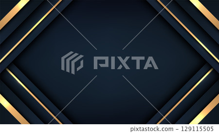 luxury abstract background with dark blue and gold diagonal shapes modern elegant minimal design for premium branding presentation or digital product display 129115505
