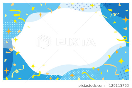 Cute confetti background frame material 129115763