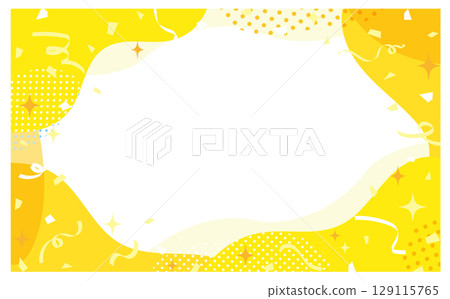 Pop confetti background frame material 129115765