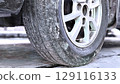 close up of car wheel 129116133