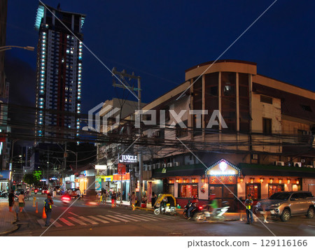 The dynamic Philippines - Evening view of bustling Manila (Malate) Cityscape (May 2025) 129116166