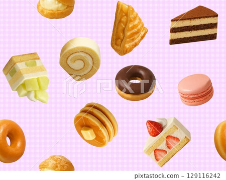 Western confectionery seamless pattern (large) A-5 129116242