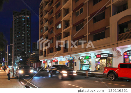 The dynamic Philippines - Evening view of bustling Manila (Malate) Cityscape (May 2025) 129116261