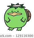 A cute kappa deformed illustration 129116300