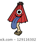 Deformed illustration of a Karakasa ghost 129116302