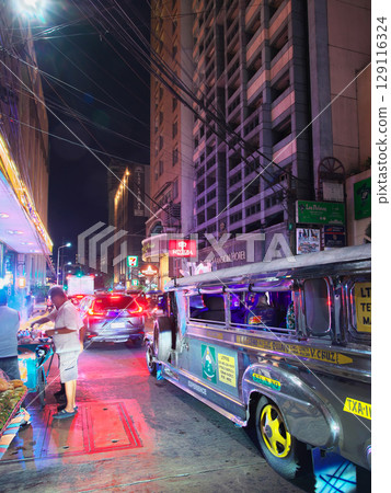 The dynamic Philippines - Evening view of bustling Manila (Malate) Cityscape (May 2025) 129116324