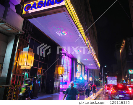The dynamic Philippines - Evening view of bustling Manila (Malate) Cityscape (May 2025) 129116325