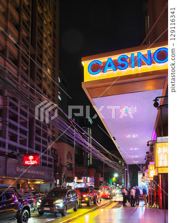 The dynamic Philippines - Evening view of bustling Manila (Malate) Cityscape (May 2025) 129116341