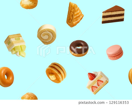 Western confectionery seamless pattern (small) B-2 129116353