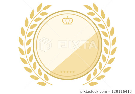 Ranking medal material vector illustration Ranking medal material vector illustration 129116413