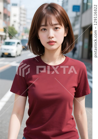 T-shirt model 129116822