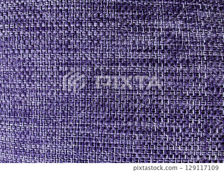 Purple old color cloth linen fabric fiber close-up rough background Purple old color cloth linen fabric fiber close-up rough background 129117109