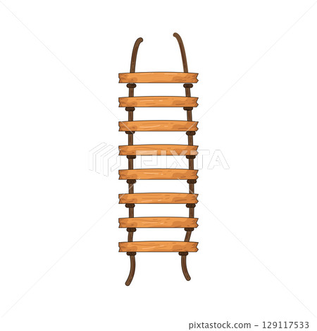 illustration of rope ladder illustration of rope ladder 129117533