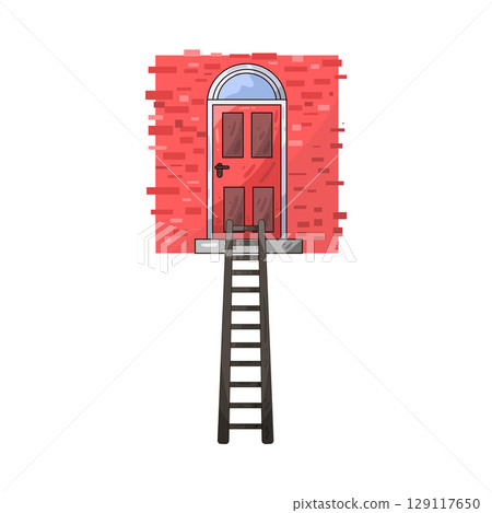 illustration of door ladder illustration of door ladder 129117650