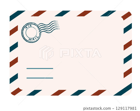 White airmail illustration 129117981