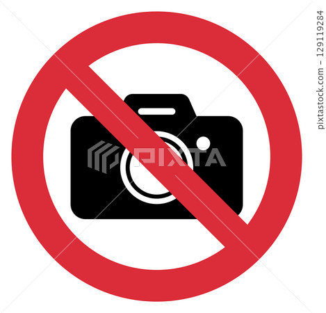 相機禁止標誌圖示說明 129119284