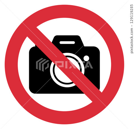 相機禁止標誌圖示說明 129119285