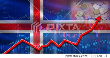 Iceland financial growth on market graph. Iceland economic growth on financial graph Iceland financial growth on market graph. Iceland economic growth on financial graph 129120101
