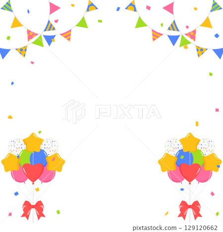 frame, garland, confetti 129120662