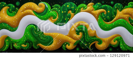 A vibrant abstract representation of the Indian flag, perfect for Independence Day celebrations. 129120971