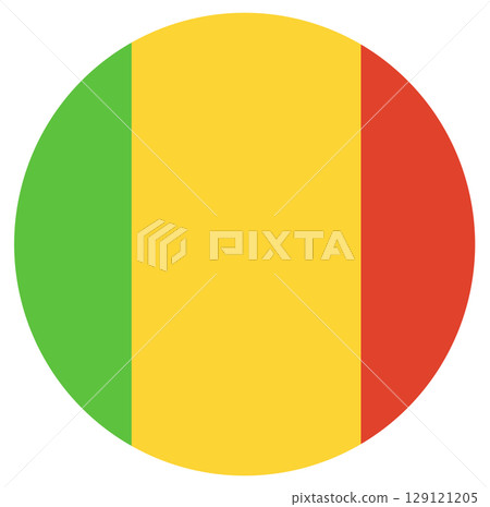 The round flag of Mail isolated. 129121205