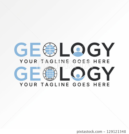 Logo design graphic concept creative premium vector stock image top sell text word Geology world human company symbol globe resource migration culture 129121348