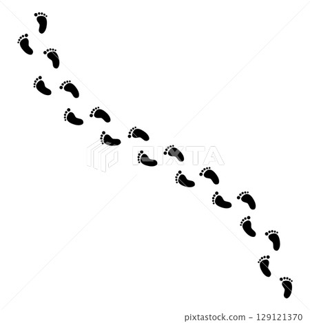可愛的腳印插圖 可愛的腳印插圖 129121370