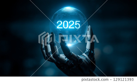 Vibrantly welcoming the new year through groundbreaking and creative emblems 129121393