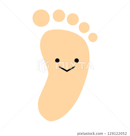 Cute barefoot character 129122052