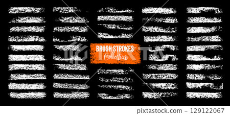 Grunge brush strokes, lines, ink smudges, hand-drawn scribble shapes. Handmade sketchy marks, acrylic stains, charcoal streaks. Paint textures, dry brush effect. Marker underline. Vector illustration Grunge brush strokes, lines, ink smudges, hand-drawn scribble shapes. Handmade sketchy marks, acrylic stains, charcoal streaks. Paint textures, dry brush effect. Marker underline. Vector illustration 129122067